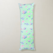 かわいいカップケーキスイートマーメイドバースデーパガーリーーティ ボディピロー (裏面 (縦))