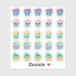 かわいいカップケーキステッカーシート 25枚 シール