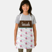 かわいいカップケーキチョコレートピンクウィスクキッズ エプロン (インサイチュ)