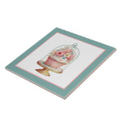 かわいいカップケーキドームベーカリークラフトビジネスホーム タイル (側面)