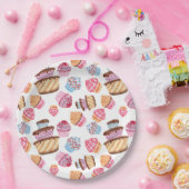 かわいいカップケーキパターン紙プレート ペーパープレート (パーティー)