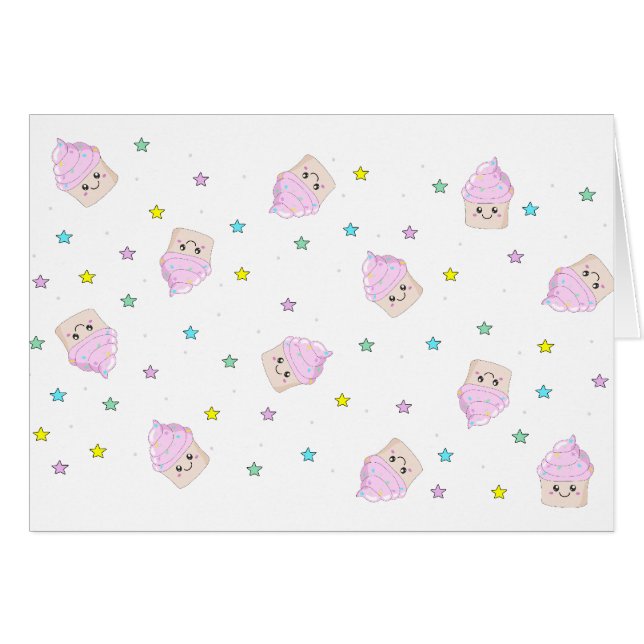 かわいいカップケーキパターン (正面横)