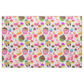 かわいいカップケーキパターン ファブリック (ファットクウォーター)