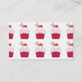 かわいいカップケーキパーソナライズされた柄の名刺 名刺 (裏面)