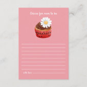 かわいいカップケーキフラワーベビーシャワーアドバイスママ エンクロージャーカード (正面)