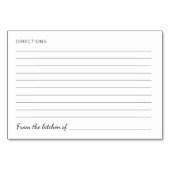 かわいいカップケーキブライダルシャワーレシピカード テーブルナンバー (裏面)