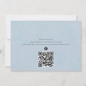 かわいいカップケーキブルーQRコードソーシャルメディアシンプル 招待状 (裏面)