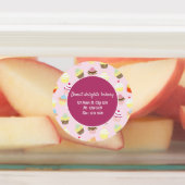 かわいいカップケーキベーカリーテーマビジネステッカー ラベル (貼付)