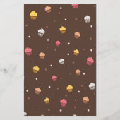 かわいいカップケーキベーカリーパタンブラウン チラシ (裏面)