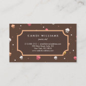 かわいいカップケーキベーカリーパタンブラウン 名刺 (裏面)