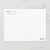 かわいいカップケーキベーカリーパターンピンク ポストカード (裏面)