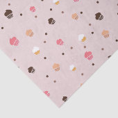 かわいいカップケーキベーカリーパターンピンク 薄葉紙 (詳細)