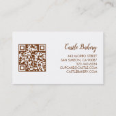 かわいいカップケーキベーカリーパティシエモダンシェフQRコード 名刺 (裏面)