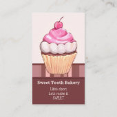 かわいいカップケーキベーカリー名刺 名刺 (裏面)