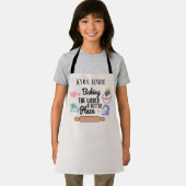 かわいいカップケーキベーキング女の子の名前を追加 エプロン (インサイチュ)