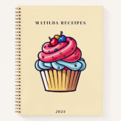 かわいいカップケーキペストリーシェフベーカリーデザートスイーツ ノートブック (正面)