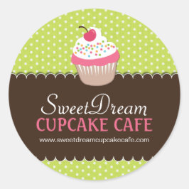 かわいいカップケーキボックスや瓶のシール ラウンドシール