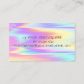 かわいいカップケーキマカロンベーカリーホログラフィカラフルック 名刺 (裏面)