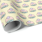 かわいいカップケーキラッピング紙 ラッピングペーパー (ロールコーナー)