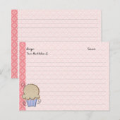 かわいいカップケーキレシピカード ポストカード (正面/裏面)