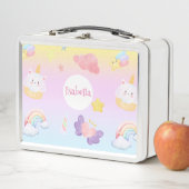 かわいいカップケーキ一角虹のパターン名 メタルランチボックス (インサイチュ)