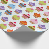 かわいいカップケーキ品種 ラッピングペーパー (角)