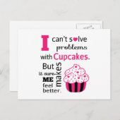 かわいいカップケーキ引用文、幸せ ポストカード (正面/裏面)