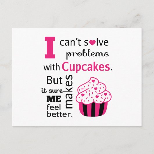 かわいいカップケーキ引用文、幸せ ポストカード (正面)