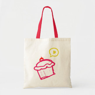 かわいいカップケーキ愛予算のトートバック トートバッグ