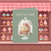 かわいいカップケーキ愛好家の追加文字 カード