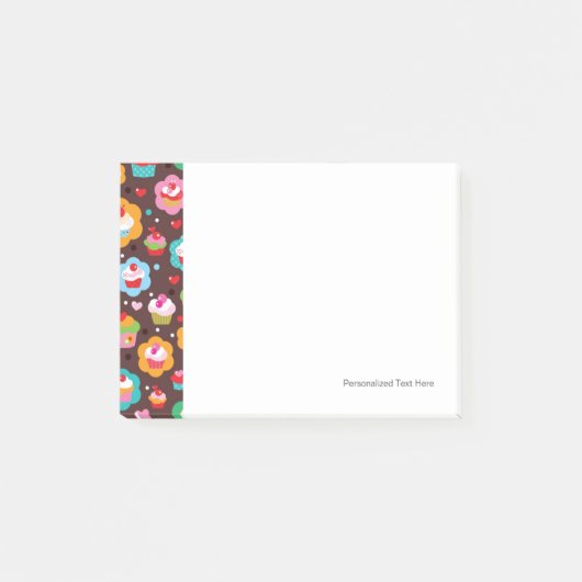 かわいいカップケーキ柄 ポストイット (正面)