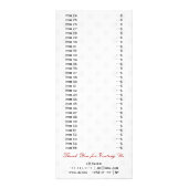 かわいいカップケーキ赤いベーカリーのメニューラックカード ラックカード (裏面)