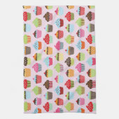 かわいいカップケーキ キッチンタオル (縦)