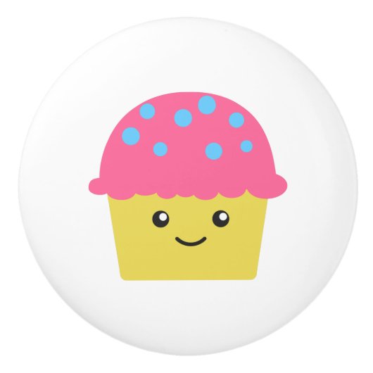 かわいいカップケーキ セラミックノブ (正面)