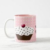 かわいいカップケーキ ツートーンマグカップ (左)