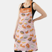 かわいいカップケーキ、ドーナツ、名前の付いたパイ エプロン (インサイチュ)