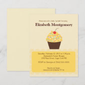 かわいいカップケーキ ニュートラル ベビーシャワー 4x5 招待状 (正面/裏面)