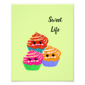 かわいいカップケーキ フォトプリント            (正面)