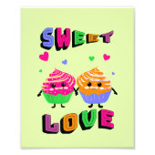 かわいいカップケーキ フォトプリント            (正面)