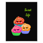 かわいいカップケーキ フォトプリント            (正面)