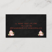 かわいいカップケーキ,ブラック 名刺 (裏面)