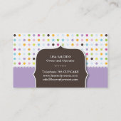 かわいいカップケーキ、プレッツェルおよびクッキーの名刺 名刺 (裏面)