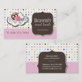 かわいいカップケーキ、プレッツェルおよびクッキーの名刺 名刺 (正面/裏面)