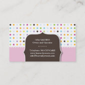 かわいいカップケーキ、プレッツェルおよびクッキーの名刺 名刺 (裏面)