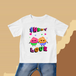 かわいいカップケーキ ベビーTシャツ