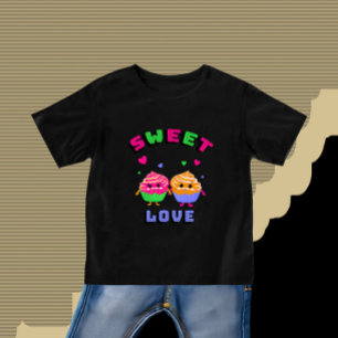 かわいいカップケーキ ベビーTシャツ