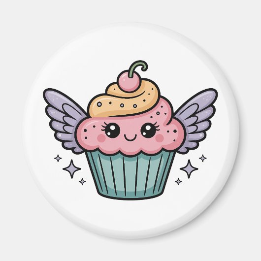 かわいいカップケーキ マグネット (正面)