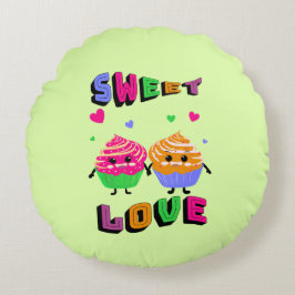かわいいカップケーキ ラウンドクッション