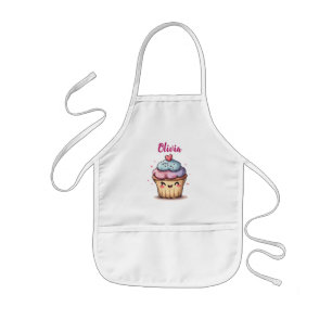 かわいいカップケーキ 子供用エプロン