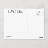 かわいいカップケーキ 面白い 誕生日おめでとう ポストカード (裏面)